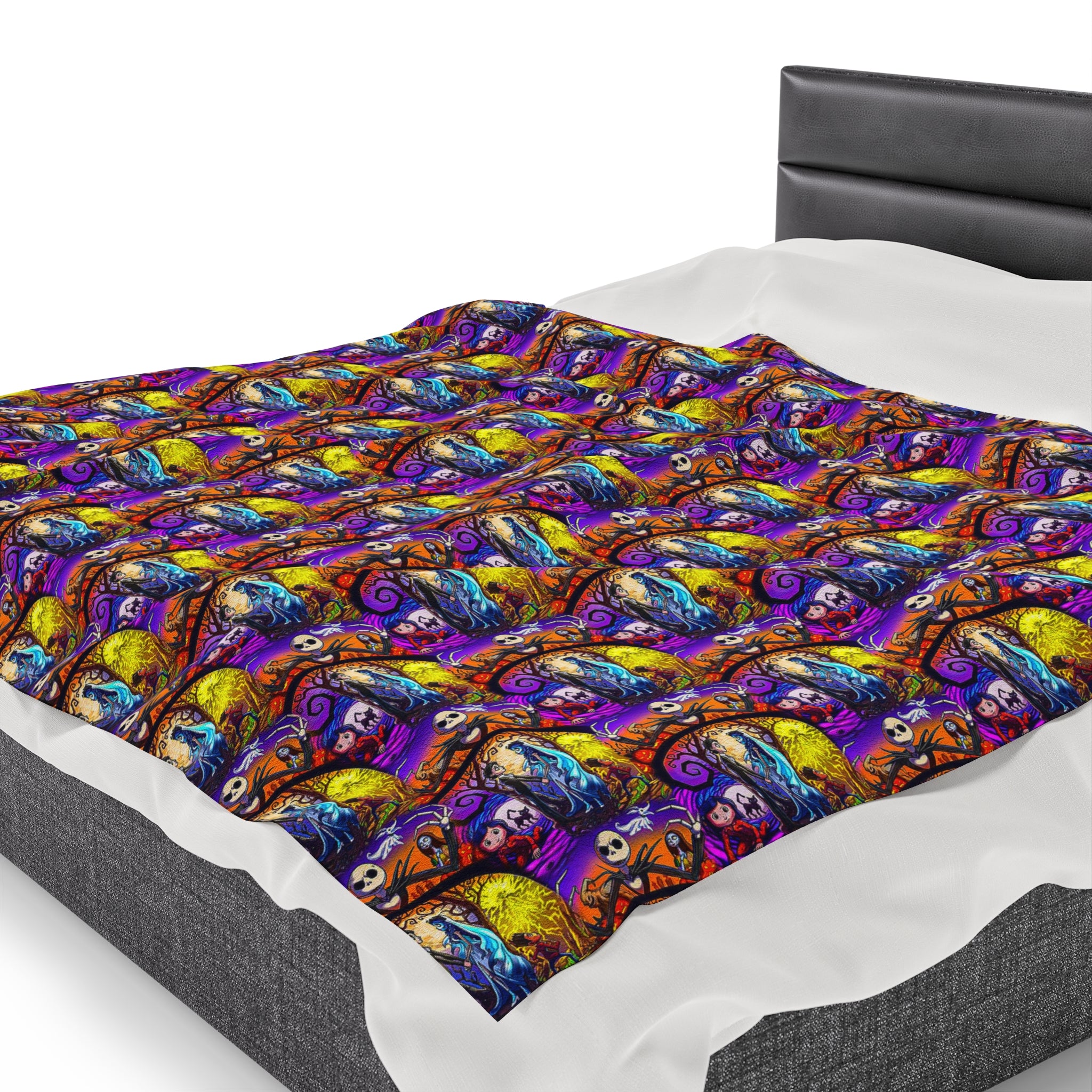 Nightmare before Christmas- Velveteen Plush CuddleLux Bliss Blanket - Creations by Chris and Carlos